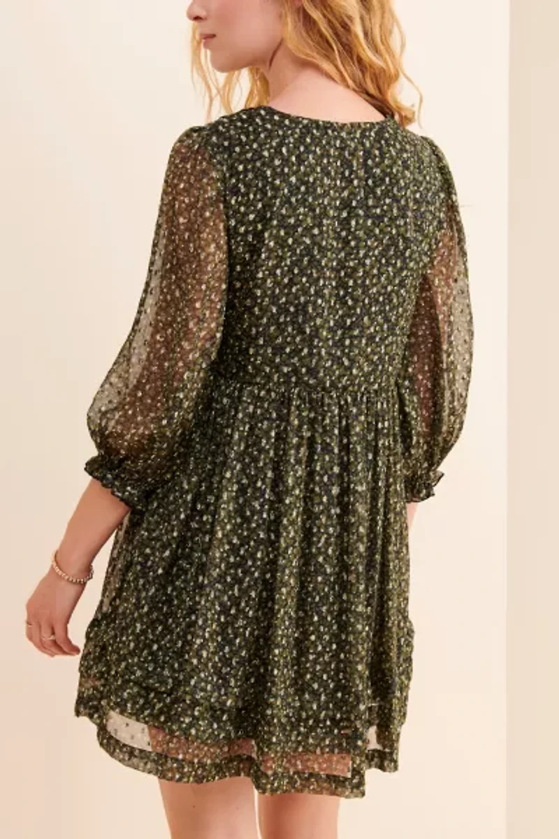 Printed Chiffon Dress
