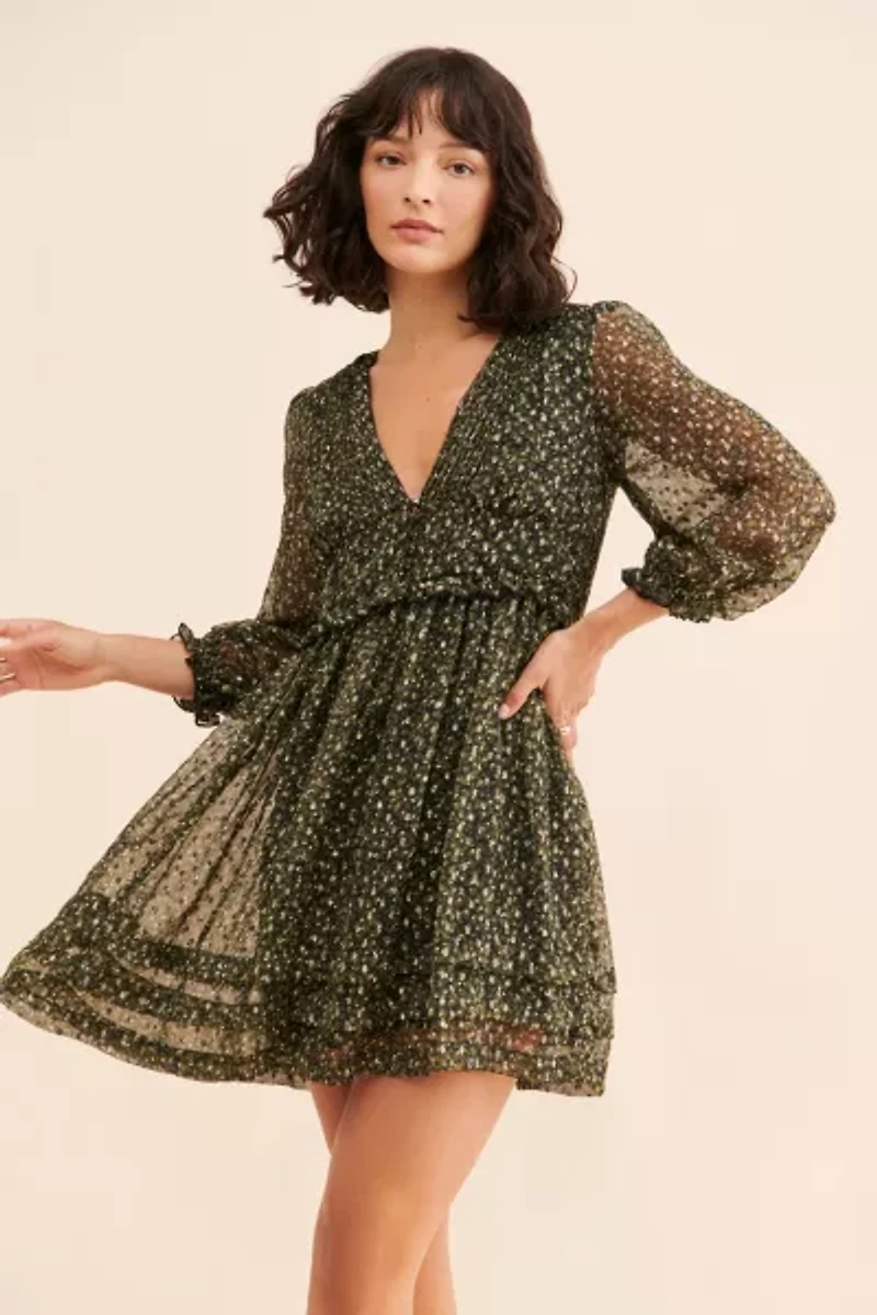 Printed Chiffon Dress