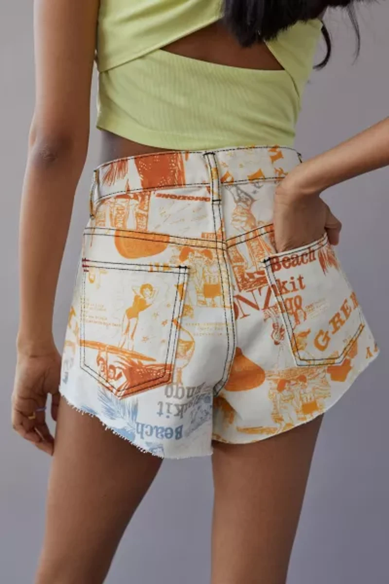 BDG Pitched A-Line Denim Shorts