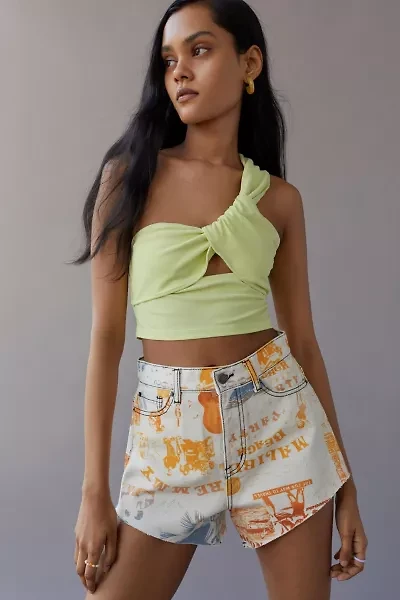 BDG Pitched A-Line Denim Shorts