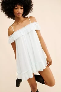 Kimchi Blue Stella Off-The-Shoulder Babydoll Mini Dress
