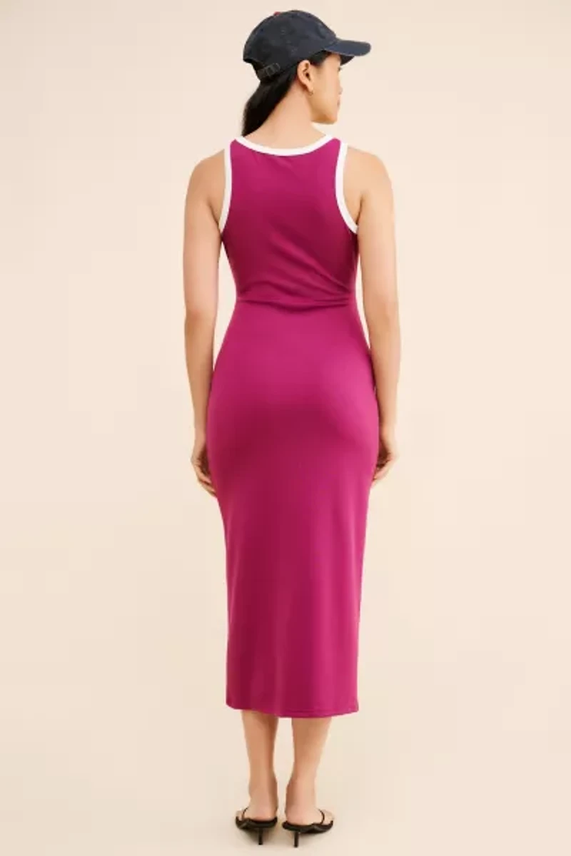 MinkPink Stacy Contrast Bind Midi Dress