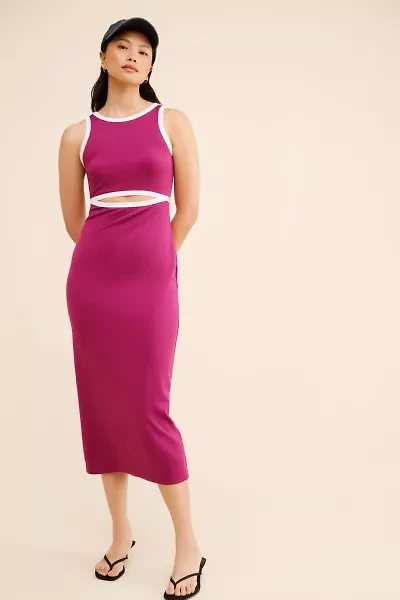 MinkPink Stacy Contrast Bind Midi Dress