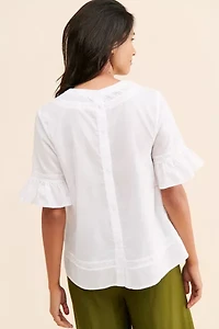 English Factory Boho Pleated Blouse