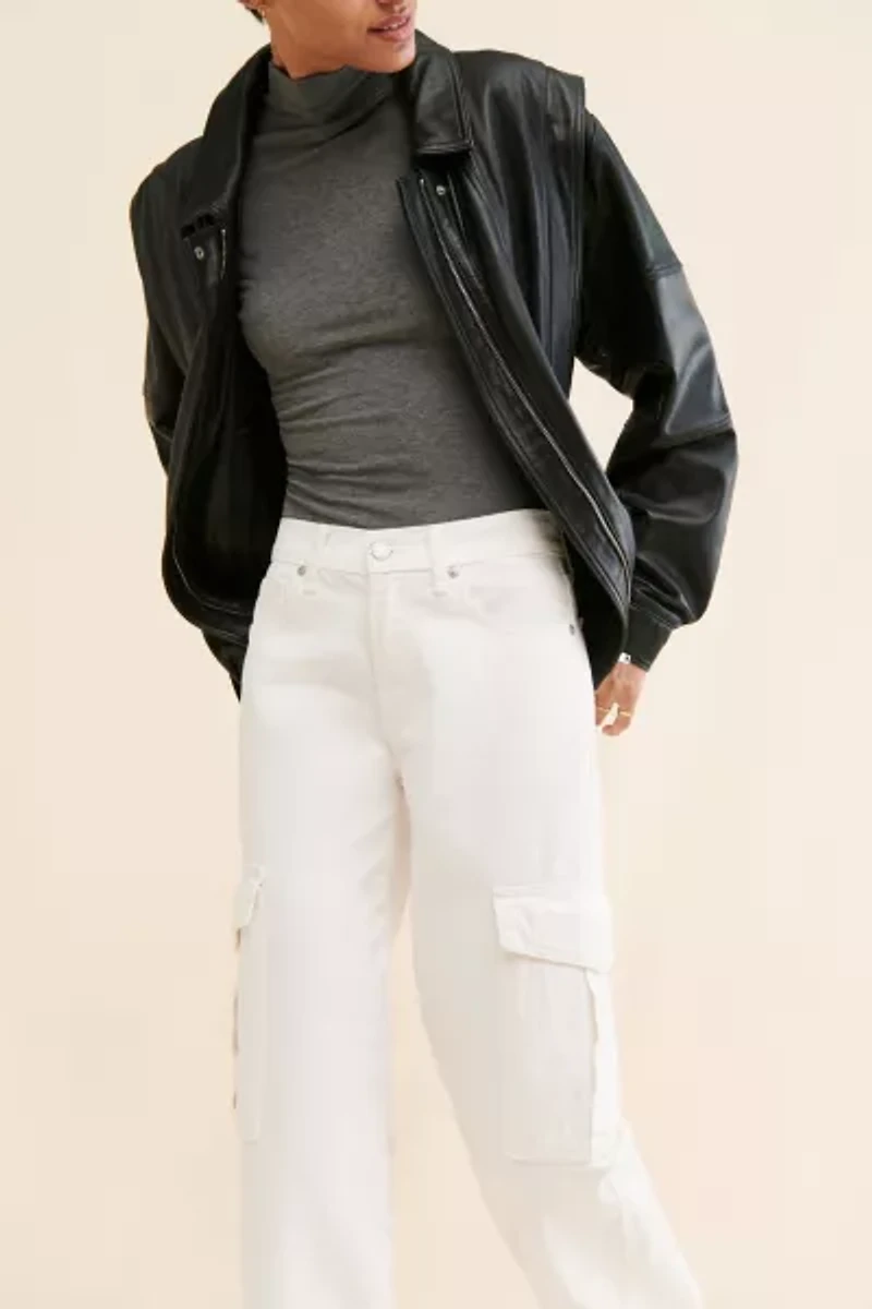 JUST BLACK DENIM Cargo High-Rise Jeans