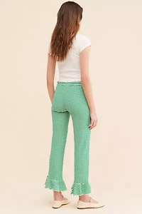 Daphne Printed Ruffle Flare Pants