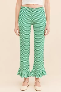 Daphne Printed Ruffle Flare Pants