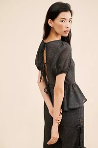 Lisa Says Gah Petra Tie Back Blouse