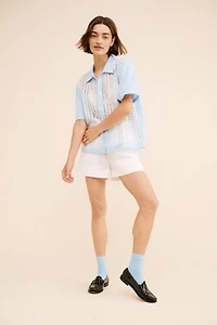 BDG Men's Crochet Lace Shirt