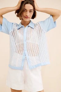 BDG Men's Crochet Lace Shirt