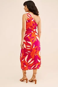 Dress Forum Floral One Shoulder Midi