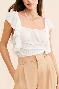 Dress Forum Flutter & Ruffle Bodysuit