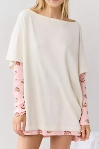 Out From Under Darling Layered Long Sleeve T-Shirt Dress