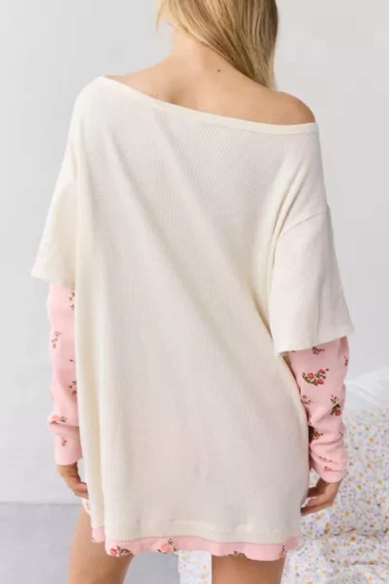 Out From Under Darling Layered Long Sleeve T-Shirt Dress