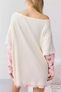 Out From Under Darling Layered Long Sleeve T-Shirt Dress