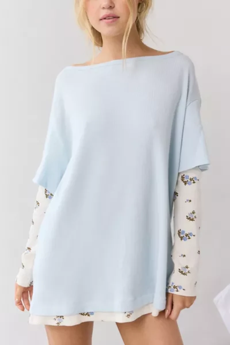 Out From Under Darling Layered Long Sleeve T-Shirt Dress
