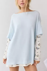Out From Under Darling Layered Long Sleeve T-Shirt Dress