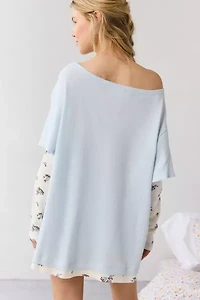 Out From Under Darling Layered Long Sleeve T-Shirt Dress