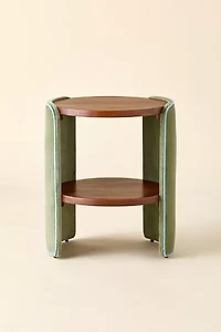 Jane Round Upholstered Storage Nightstand