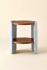 Jane Round Upholstered Storage Nightstand