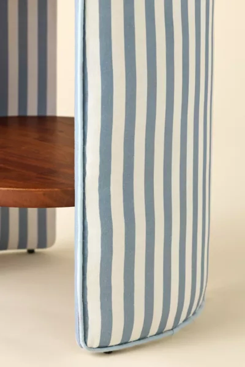 Jane Round Upholstered Storage Nightstand
