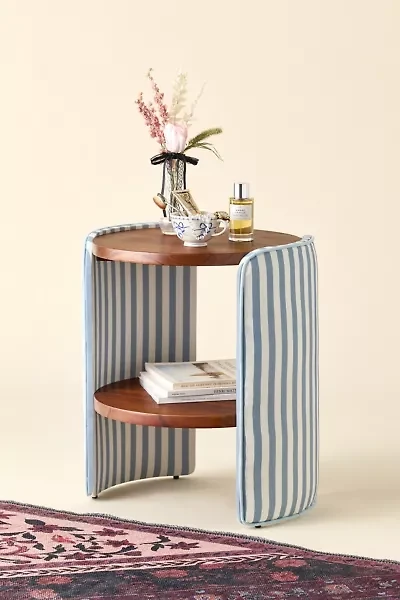 Jane Round Upholstered Storage Nightstand