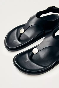 ALOHAS Harbor Leather Studded Thong Sandal