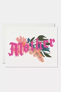 Red Cap Tattoo Mother Mother's Day Greeting Card