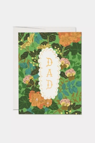 Red Cap Verdant Tribute Father's Day Greeting Card