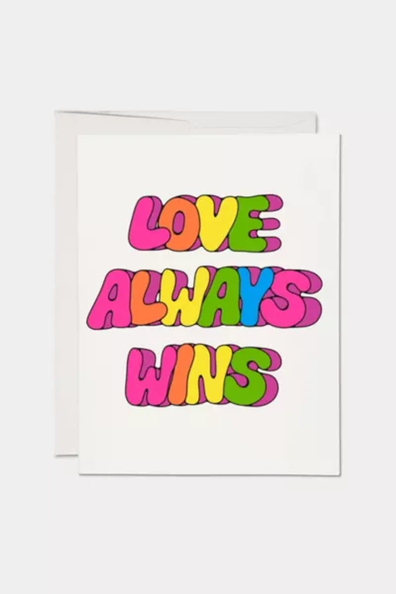 Red Cap Love Always Wins Greeting Card
