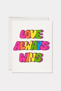 Red Cap Love Always Wins Greeting Card