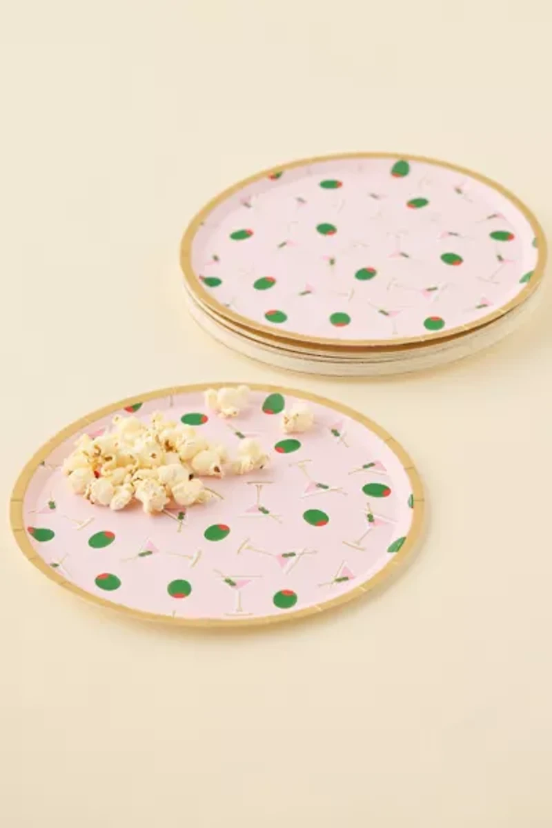 xo, Fetti Martini & Olive Printed Paper Plate Set