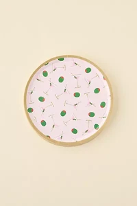 xo, Fetti Martini & Olive Printed Paper Plate Set