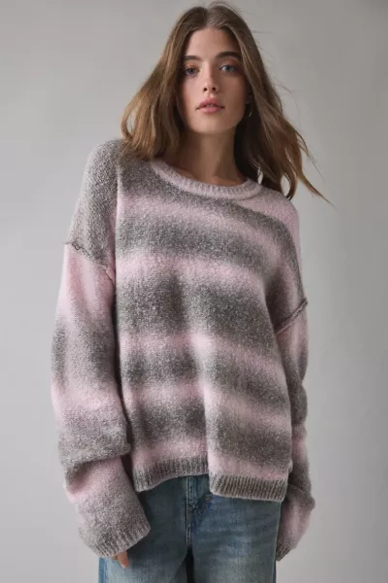BDG Olivia Ombre Knit Crew Neck Oversized Sweater