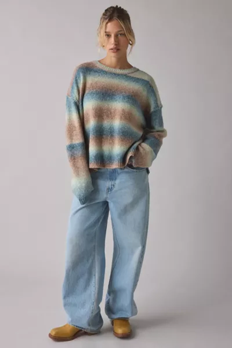 BDG Olivia Ombre Knit Crew Neck Oversized Sweater
