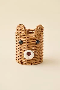 Bear Woven Plastic Pencil Cup
