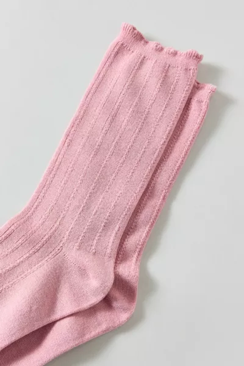 Essential Pointelle Crew Sock