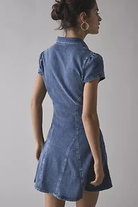 BDG For Keeps Seamed Button Front Denim Mini Dress