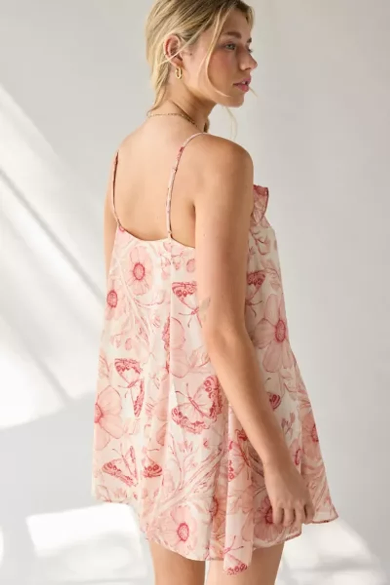 Kimchi Blue Swing Time Ruffle Babydoll Mini Dress