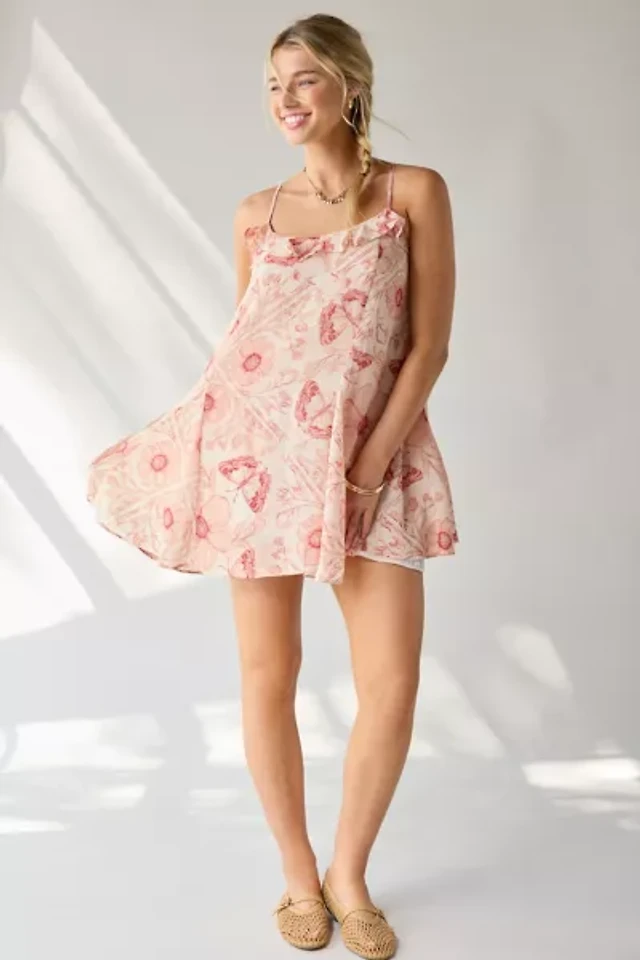 kimchi blue zosia tiered babydoll mini dress Kimchi Blue Zosia Tiered Babydoll Mini Dress in Pink