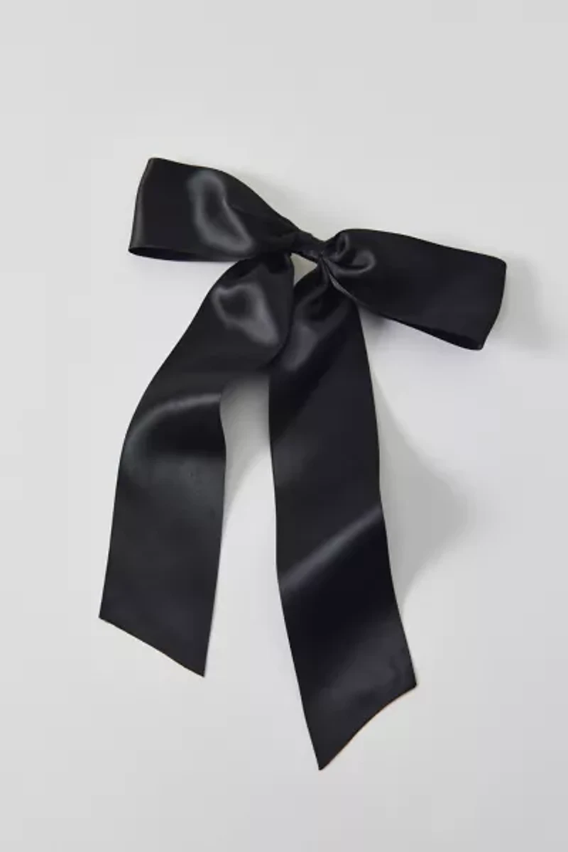 Drapey Satin Hair Bow Barrette
