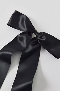 Drapey Satin Hair Bow Barrette