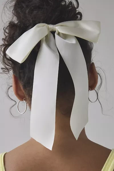 Drapey Satin Hair Bow Barrette