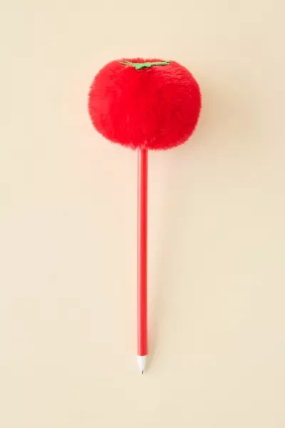 Tomato Pom-Pom Plushie Ink Pen