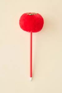 Tomato Pom-Pom Plushie Ink Pen