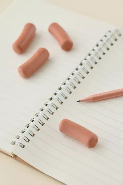 Uncanny Cocktail Wieners Shaped Eraser Set