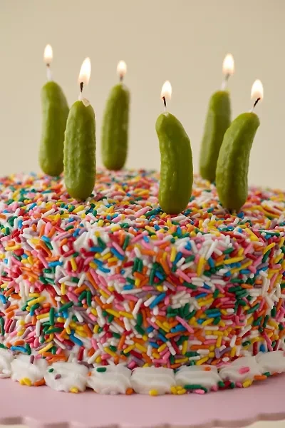 Pickle Shaped Party Candle Set