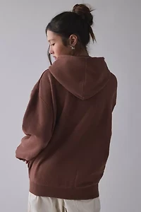 BDG Dusty Bleached Sun Graphic Oversized Zip-Up Hoodie Sweatshirt
