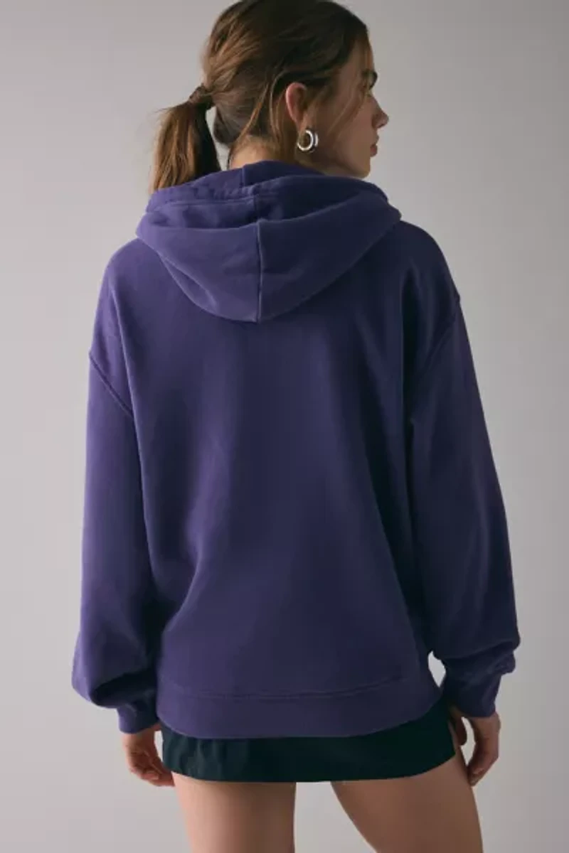 BDG Dusty Bleached Flower Graphic Oversized Zip-Up Hoodie Sweatshirt