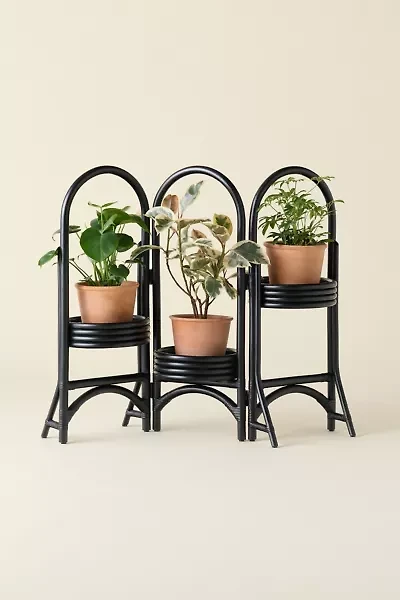 Rattan Tiered Plant Stand